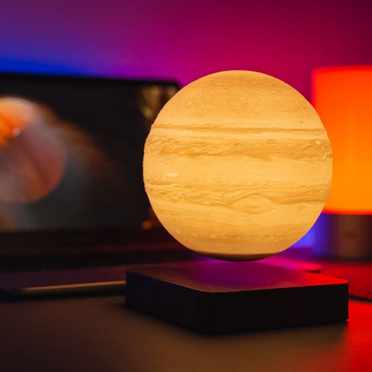 Levitating Moon Lamp: LED Touch Night Light for Bedroom Decor & Gift