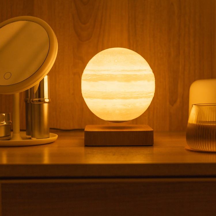 Levitating Moon Lamp: LED Touch Night Light for Bedroom Decor & Gift